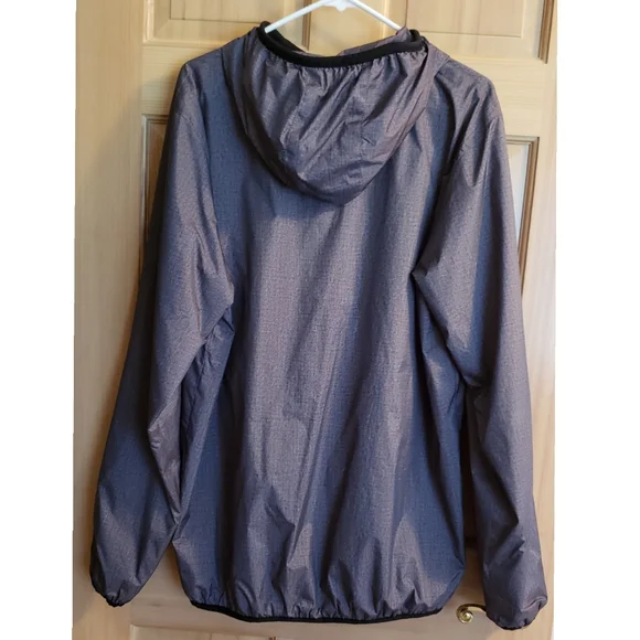 QUIKSILVER Hoodie Windbreaker XL Gray Heather/Black Full Zip Men's - Picture 2 of 6